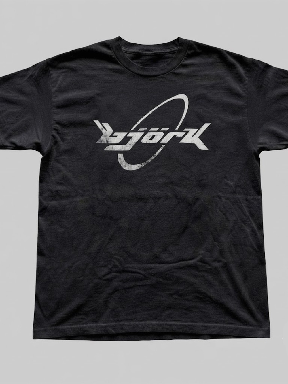 Gildan Black Short Sleeve Tee with Silver Graphic